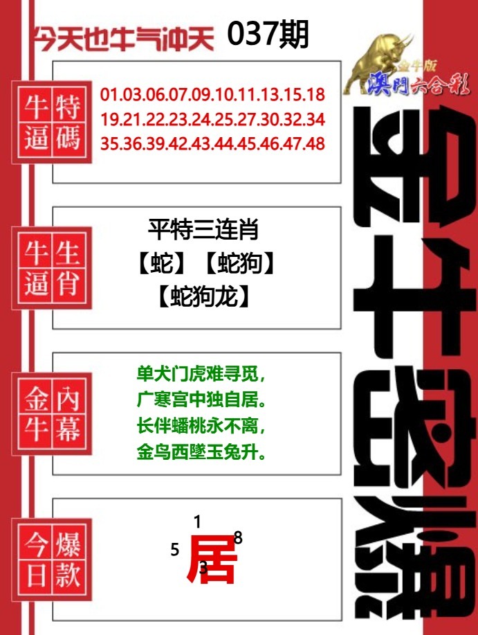 037期金牛密爆[图]